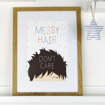 'Messy Hair, Don't Care' Children's Print, 4 of 10