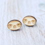 Wooden Sloth Stud Earrings, thumbnail 2 of 10