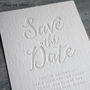 Calligraphy Letterpress Save The Date, thumbnail 3 of 6