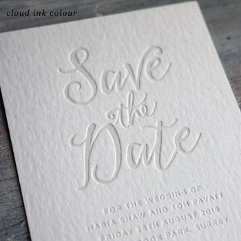 Calligraphy Letterpress Save The Date, 3 of 6