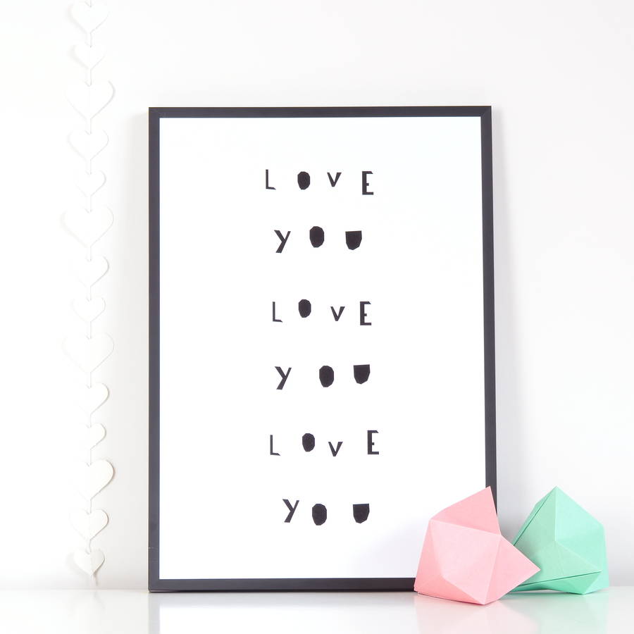 'Love You' Print, 1 of 2
