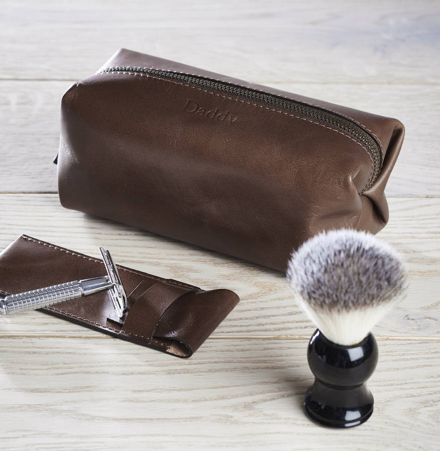 shaving kit bag and razor cover by vida vida | notonthehighstreet.com