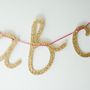 Gold Sparkle Letter Bunting, thumbnail 4 of 10