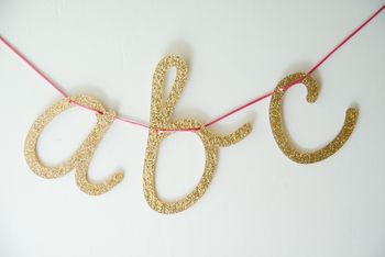 Gold Sparkle Letter Bunting, 4 of 10