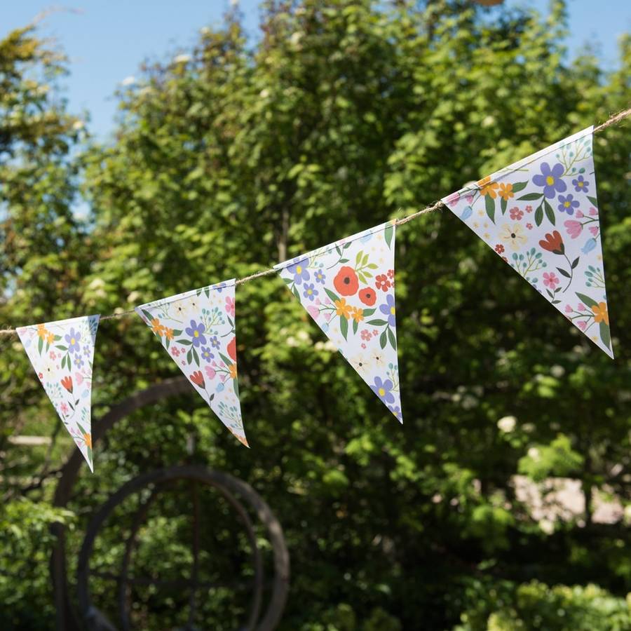 floral paper bunting by berylune