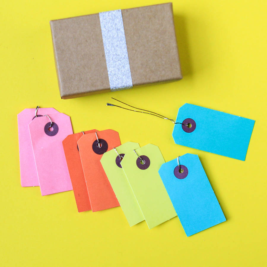 medium neon luggage tags by berylune