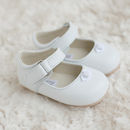 Leather Rosebud Shoes By Adore Baby | notonthehighstreet.com