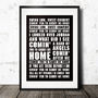 Swing Low Sweet Chariot Rugby Song Lyrics Poster By Magik Moments ...