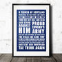 O Flower Of Scotland Rugby Song Lyrics Poster By Magik Moments ...