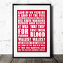 Land Of Father's Wales Rugby Song Lyrics Poster By Magik Moments ...