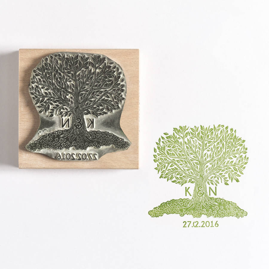 Personalised Tree Rubber Stamp By Noolibird Rubber Stamps