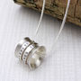 Personalised Silver Spinner Pendant, thumbnail 10 of 12