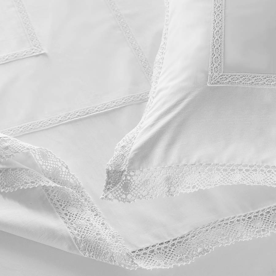 Marcella White Lace Cotton Duvet Cover By Marquis Dawe Marcella White Lace Cotton Duvet Cover