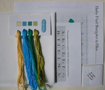Baby Boy Cross Stitch Sampler Kit, 5 of 6