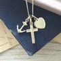 Faith, Hope And Charity Necklace In Silver Or Gold, thumbnail 5 of 7