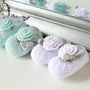 Baby Girl Shoes Headband Set With Pearl Details, thumbnail 3 of 8