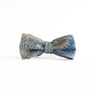 Reversible Bow Tie In Tropical Print And Linen, thumbnail 2 of 4