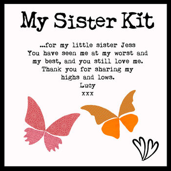 Personalised Sister Kit Keepsake Box, 5 of 5