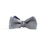 Reversible Bow Tie In Floral And Crosshatch, thumbnail 2 of 3