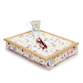 Bean Bag Lap Tray With Cushion In Mulberry Rose, 6 of 7