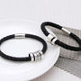 Men's Leather Hoop Bracelet, thumbnail 7 of 11