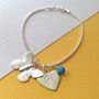 Butterfly Charm Bracelet With Birthstones, thumbnail 12 of 12