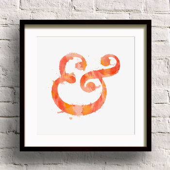 Inky Ampersand Typography Print, 5 of 12