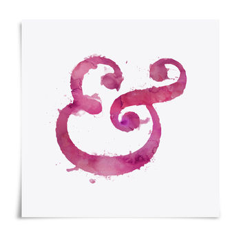 Inky Ampersand Typography Print, 6 of 12