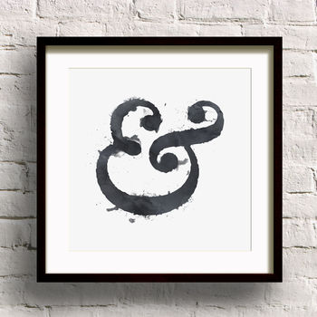 Inky Ampersand Typography Print, 7 of 12