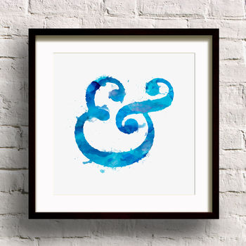 Inky Ampersand Typography Print, 9 of 12