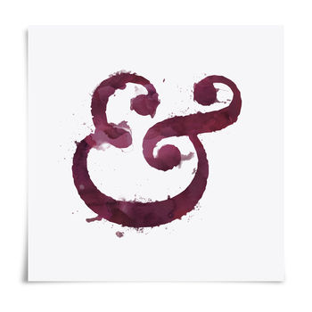 Inky Ampersand Typography Print, 3 of 12