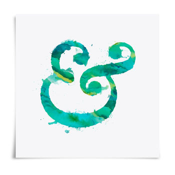 Inky Ampersand Typography Print, 10 of 12