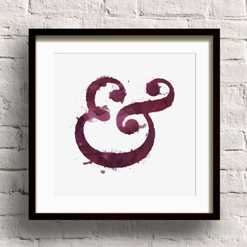 Inky Ampersand Typography Print, 11 of 12