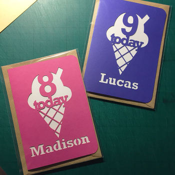 Ice Cream Cone Papercut Card, 4 of 7