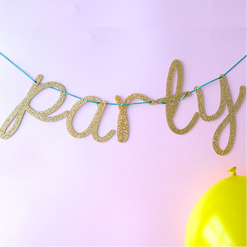 Gold Sparkle Letter Bunting, 8 of 10