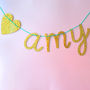 Gold Sparkle Letter Bunting, thumbnail 7 of 10