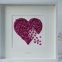 Handmade 3D Framed Wedding Butterfly Heart Artwork, thumbnail 2 of 3