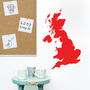 Great Britain Map Vinyl Wall Sticker, thumbnail 1 of 7