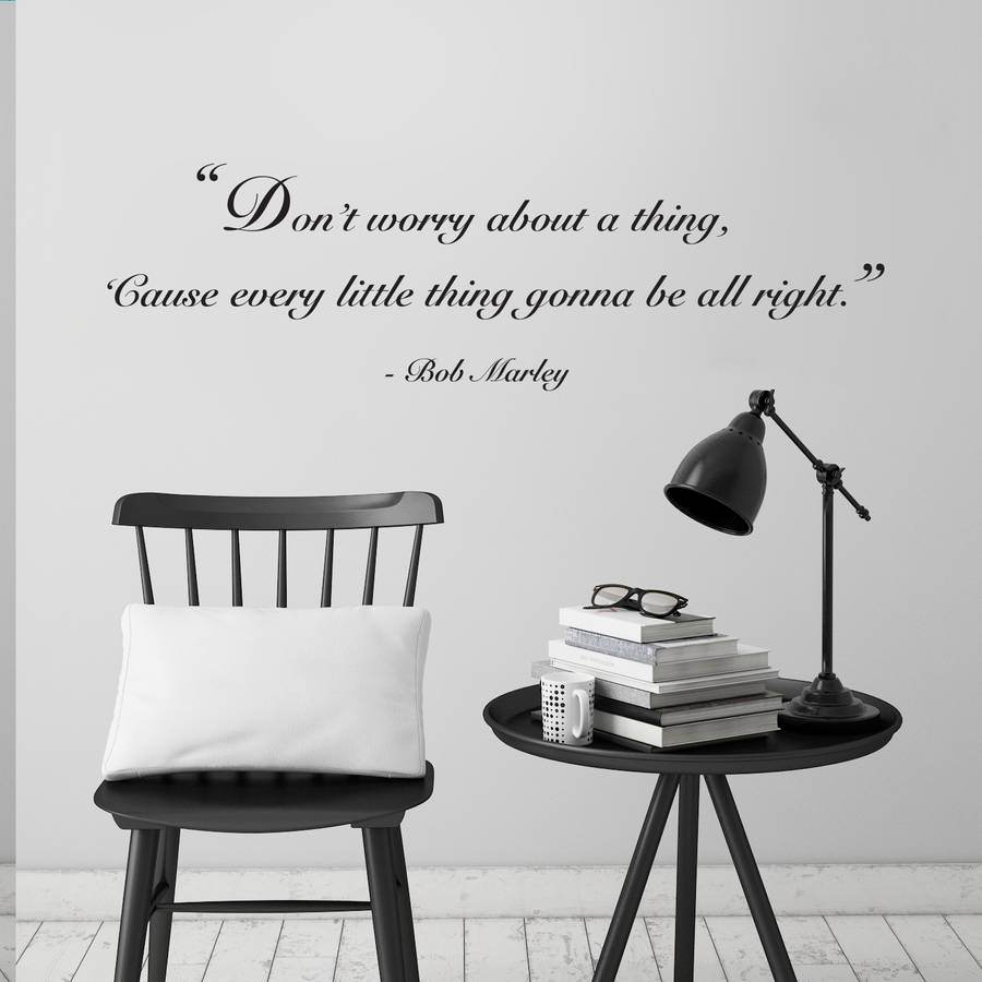 'don't Worry' Quote Wall Sticker By Oakdene Designs