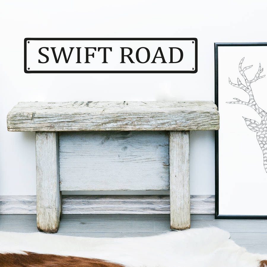 Personalised Road Name Wall Sticker, 1 of 5