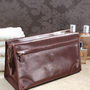 Personalsied Luxury Large Leather Wash Bag. 'The Tanta', thumbnail 1 of 10