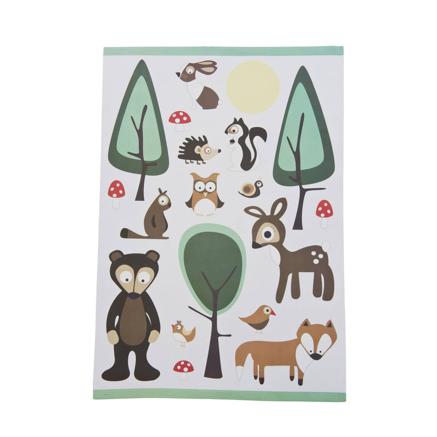 forest wall sticker set by rocket and fox