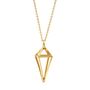 Geometric Pendant With Pink Tourmaline Gold Necklace, thumbnail 1 of 3