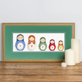 Personalised 'Russian Doll Family' Print, 7 of 12