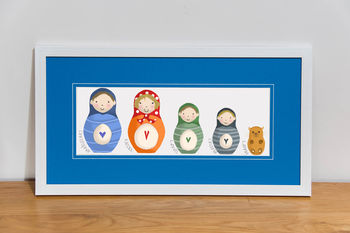 Personalised 'Russian Doll Family' Print, 8 of 12