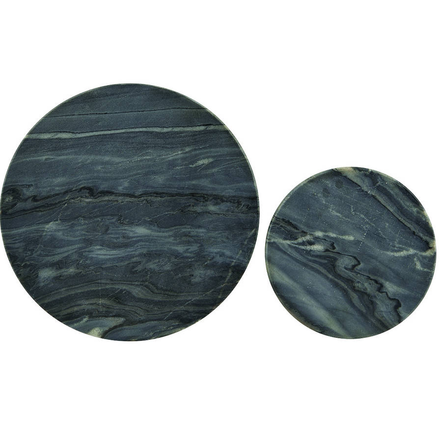 set of two grey marble coasters by all things brighton beautiful