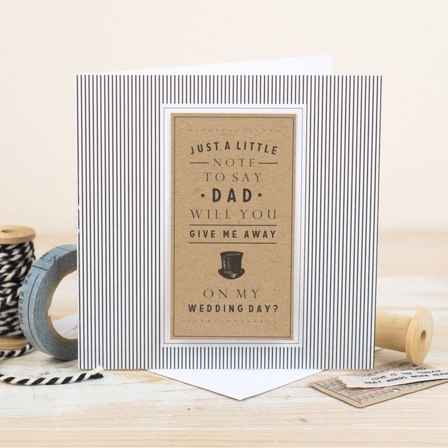 Personalised Give Me Away Wedding Card By Button Box Cards ...