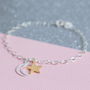 Sterling Silver Moon And Star Bracelet, thumbnail 5 of 8