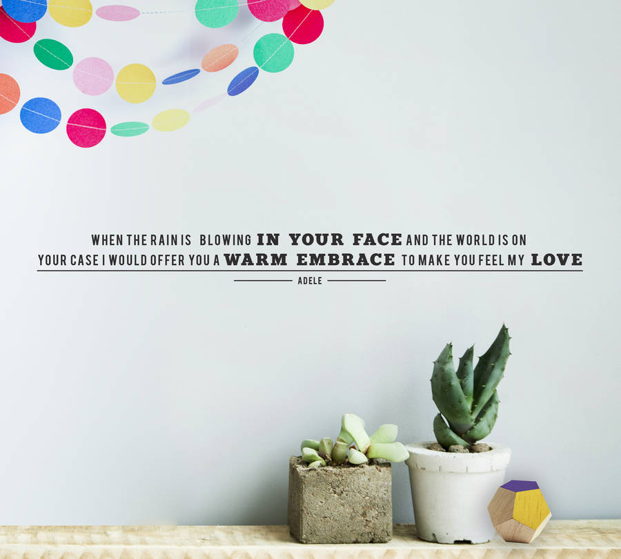 Personalised Song Lyric Vinyl Wall Sticker, 1 of 5