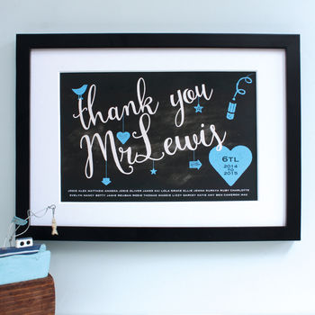 Personalised Teacher Thank You Framed Print, 2 of 5